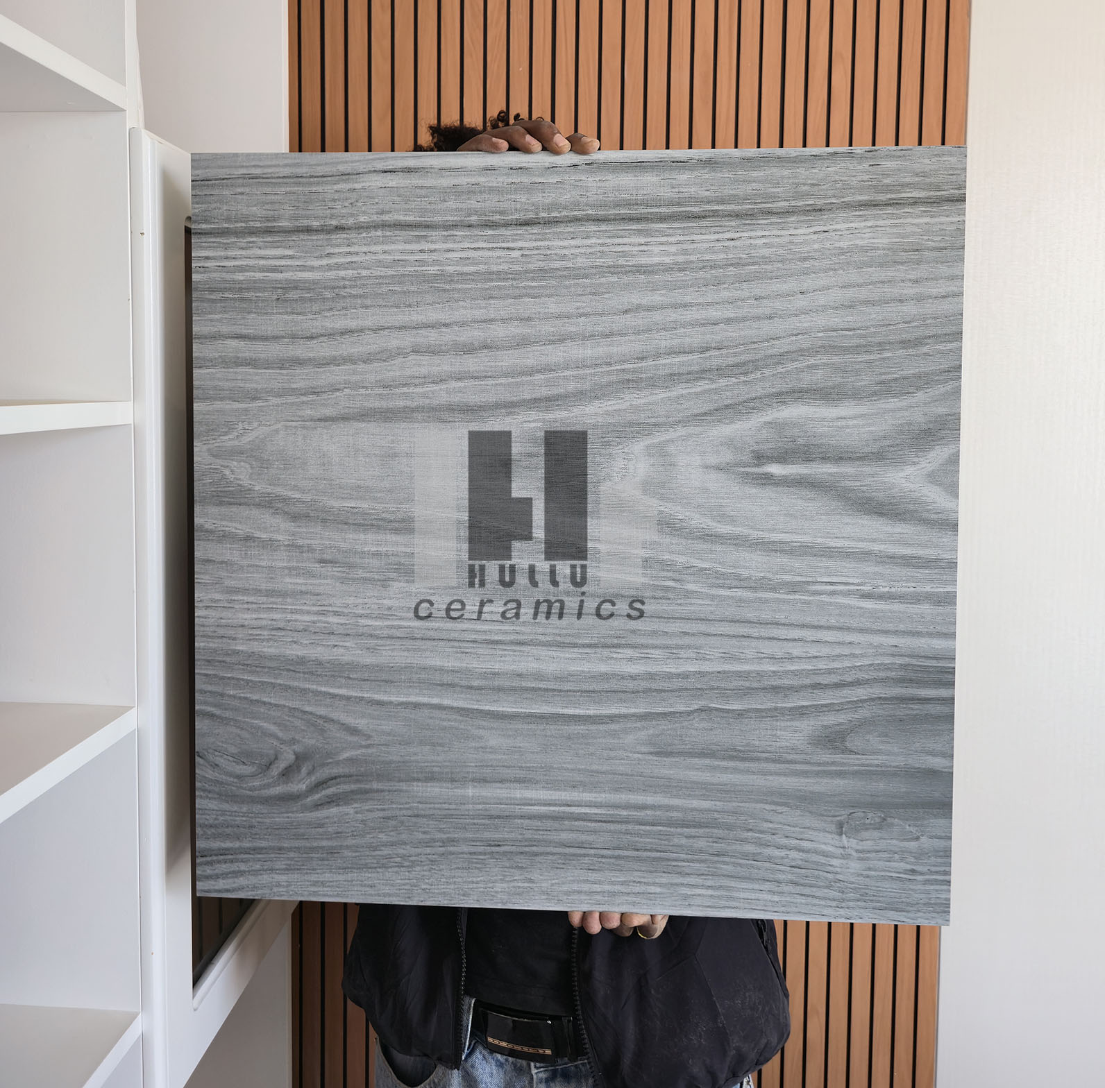 Grey Wood-Look Ceramic Tile